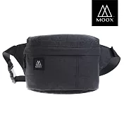 【穆克斯MOOX】 A5BB 極簡時尚單肩斜背包/腰包石墨黑