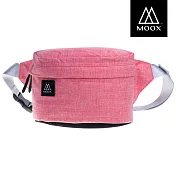 【穆克斯MOOX】A5RB 極簡時尚單肩斜背包/腰包珊瑚紅