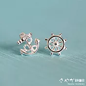 【Sayaka紗彌佳】個性創意風格 錨舵不對稱耳環