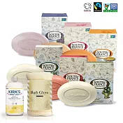 South of France 南法馬賽皂-繁花盛典6入組170g x6加贈Kirks 3合1沐浴60mL+沐浴手套