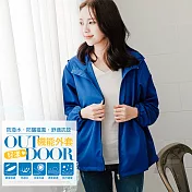 GIAT 台灣製UPF50+防潑水機能風衣外套M水手藍