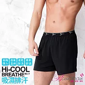 BeautyFocus棉添加吸濕排汗平口褲3826黑色-L