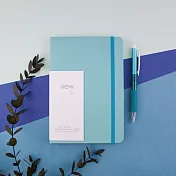 眼色View。32K精裝方格筆記本-天藍天藍