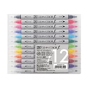 【Kuretake 日本吳竹】ZIG雙頭彩色筆12色組