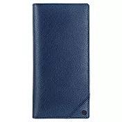 MONDAINE 瑞士國鐵Urban牛皮10卡長夾-十字紋藍