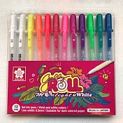 【SAKURA】月光晶彩筆12支入_螢光色