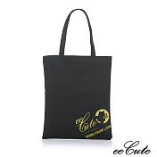 eeCute因愛而生經典提袋(可手提.肩背)復古黑