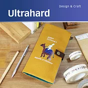Ultrahard 月見兔雙拉鍊筆袋-騎駱駝(黃)