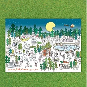 《hahahana》設計明信片｜冬天的兔子（４入）