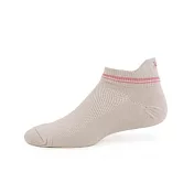 【 PULO】 穿立淨除臭後跟防磨條紋踝襪-象牙白-M
