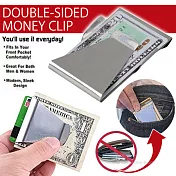 歐美 超簡約錢包 質感金屬錢夾-超值2入不鏽鋼 鈔票夾 kiret銀色