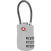 《TRAVELON》TSA三碼軟繩式防盜密碼鎖(銀)