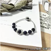 『坂井.亞希子』星空宇宙藍砂石星月造型手鍊