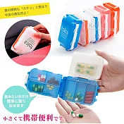外出必備 三層折疊8格 隨身藥盒/隨身盒/收納盒-超值2入-kiret多色隨機