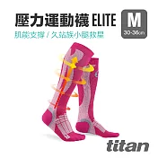 【Titan】太肯壓力運動襪-EliteM桃紅/粉紅