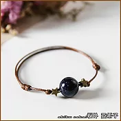 『坂井.亞希子』簡約手作夢幻星空造型石手鍊 -藍砂石