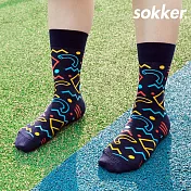【sokker®】黑夜迷航4分之3襪