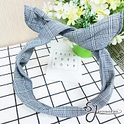 【SJ】簡單生活格紋造型髮帶(兩色)-黑色