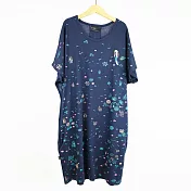 ：Urb.【珊瑚海與美人魚】口袋洋裝FREE深藍