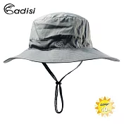 ADISI 抗UV吸排透氣小平盤帽AS18034(S-XL) / 城市綠洲專賣 (UPF40+、防曬、防紫外線、機能帽、遮陽帽)鐵灰/XL