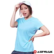 【AIRWALK】女款V領短T-L淺藍