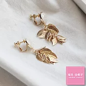 『坂井.亞希子』925純銀樹葉珍珠耳環 -樹葉耳夾款