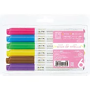 【Kuretake 日本吳竹】 ZIG 吳竹閃亮亮亮片筆6支入