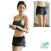 【BODYAIR嚴選】假兩件彈力迷彩短褲(瑜珈.運動)XL 迷彩