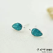 【Sayaka紗彌佳】純銀滴釉色彩樹葉耳環