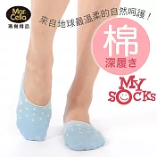 (3雙組) 瑪榭 My Socks高腳背隱形襪-(22-24cm) 點點M隨機色