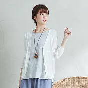 【慢。生活】冰絲薄款針織防曬衫-F 0811　FREE白色