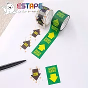 【ESTAPE】Sign here｜可書寫便利貼2入組（黃箭頭、黑箭頭）