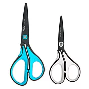 【ABEL】3D魔利剪-氟素防沾黏剪刀2入組-5＂(白)+7＂(藍)