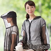 Sunlead 防蚊蟲。頭罩式透氣紗網長袖外套 (黑色)