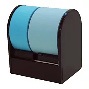 【Print Inform】ROLF 自由撕貼便利貼捲Dio雙色式 ‧藍色組(黑座)