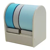 【Print Inform】ROLF 自由撕貼便利貼捲Trio三色式 ‧藍色組(白座)