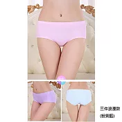 新版水洗標一片式冰絲棉無痕內褲 (加大三件浪漫款)
