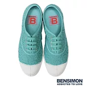BENSIMON 法國國民鞋 季節限定 (女) - 優雅蕾絲綁帶款 TurquoiseEU37Turquoise