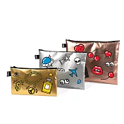 LOQI三入組收納袋 - 消光金・流行 ZPMMPO