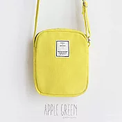 Apple Green 韓系潮流帆布斜背包(黃)