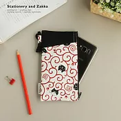 啾咪可滑手機收納袋(紅貓咪)   