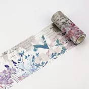 【BGM】透明水彩包裝紙膠帶10cm ‧花園