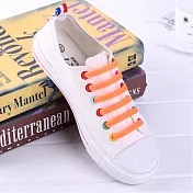 【E.dot】超彈力矽膠免綁懶人鞋帶橘色