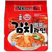 【韓國不倒翁OTTOGI】泡菜風味拉麵5入(120g/包)