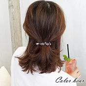 【卡樂熊】日系精緻大理石自動夾/髮夾(三色)-紫色