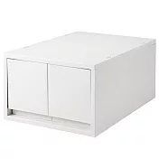 [MUJI無印良品]PP盒/深型/2格/附隔板(正反疊)/白灰