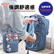 【福利品】厚背帶純棉帆布後背包(1863276-9)