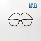 【ASLLY】琥珀大方框濾藍光眼鏡