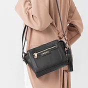 CHENSON 背著手機就出門 4口袋斜背包 黑(GF18163-3)