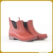 【花見小路】雨靴日/京都和風感雨靴JP23.5朱紅色